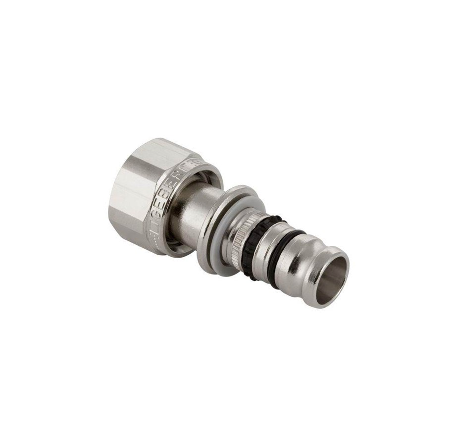 Alu pex Systeme - Geberit mepla connector with union nut: d=16mm g=1/2 - 611.582.22.5
