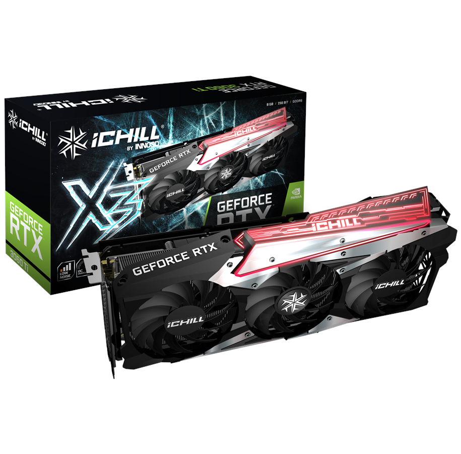 Grafikkarte - Inno3D GeForce RTX 3060 Ti iCHILL X3 - 8GB GDDR6 RAM - Grafikkarte - C306T3-08D6X-1671VA39