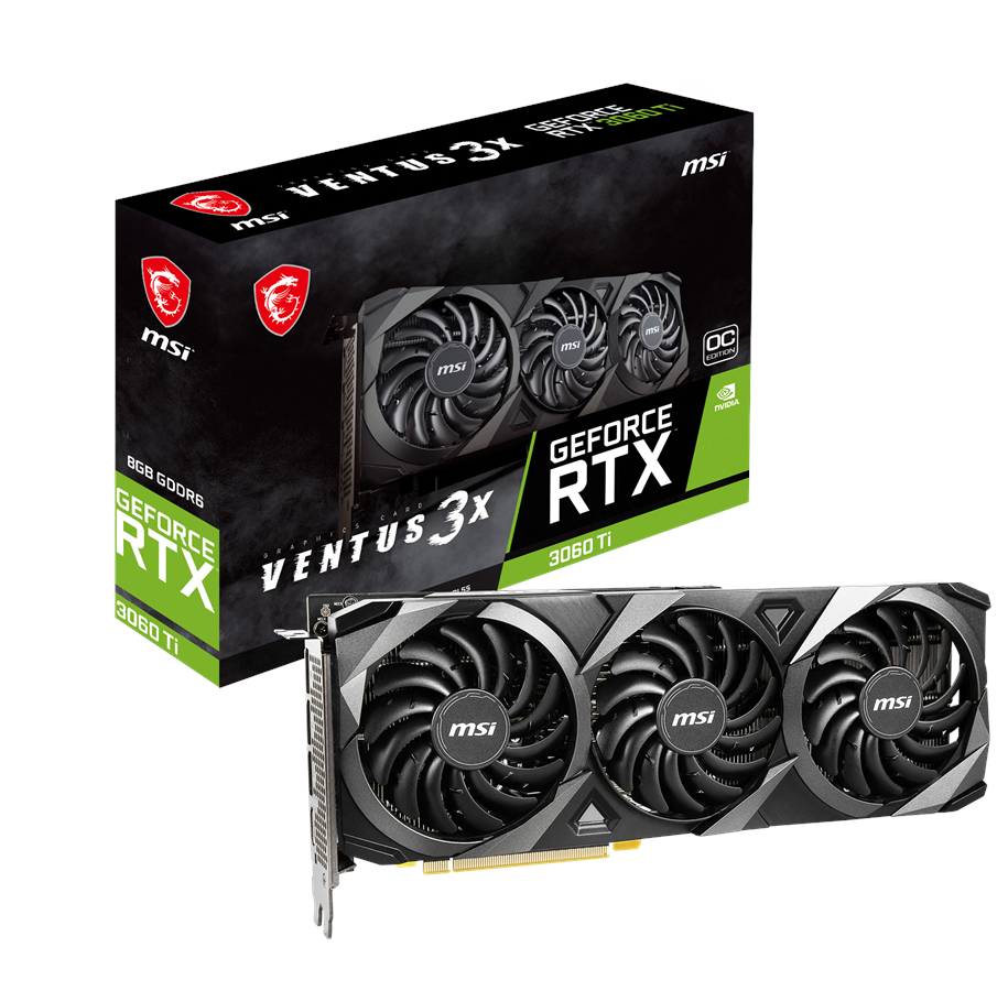 Grafikkarte - MSI GeForce RTX 3060 Ti VENTUS 3X OC - 8GB GDDR6 RAM - Grafikkarte - RTX 3060 Ti VENTUS 3X OC