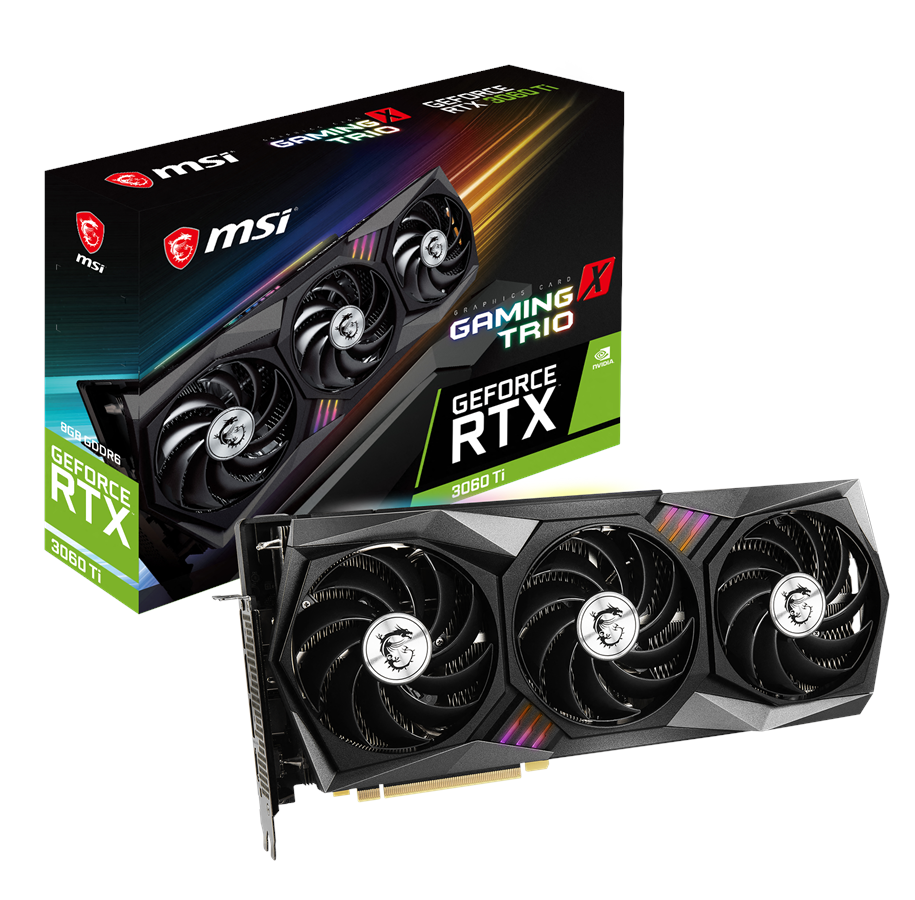 Grafikkarte - MSI GeForce RTX 3060 Ti GAMING X TRIO - 8GB GDDR6 RAM - Grafikkarte - RTX 3060 Ti GAMING X TRIO