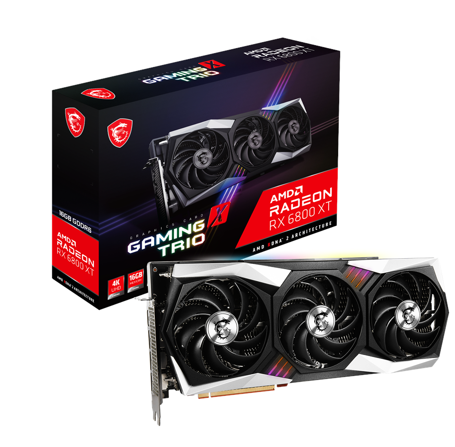 Grafikkarte - MSI Radeon RX 6800 XT GAMING X TRIO - 16GB GDDR6 RAM - Grafikkarte - RX 6800 XT GAMING X TRIO 16G