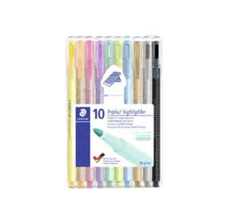 Utensilien zum Schreiben und Zeichnen - Staedtler Highlighter tripl.textsurf10pcs.box - 362 CSB10