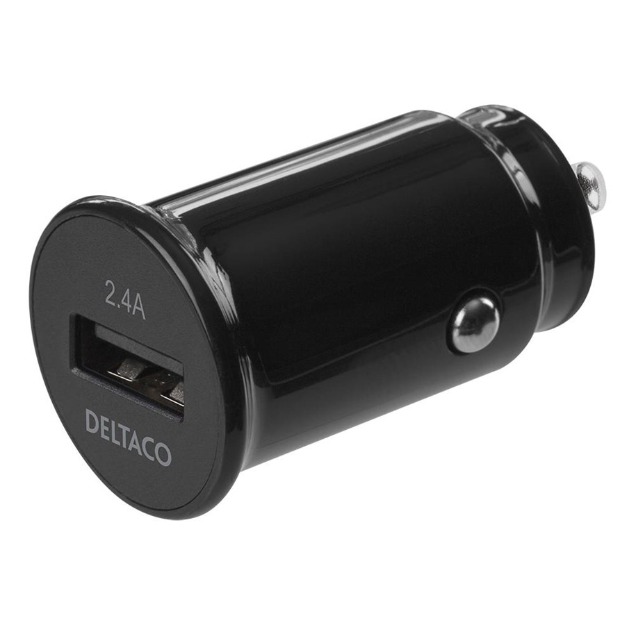 Handys - Adapter und Ladegeräte - Deltaco 12/24 V USB car charger with compact size - USB-CAR123