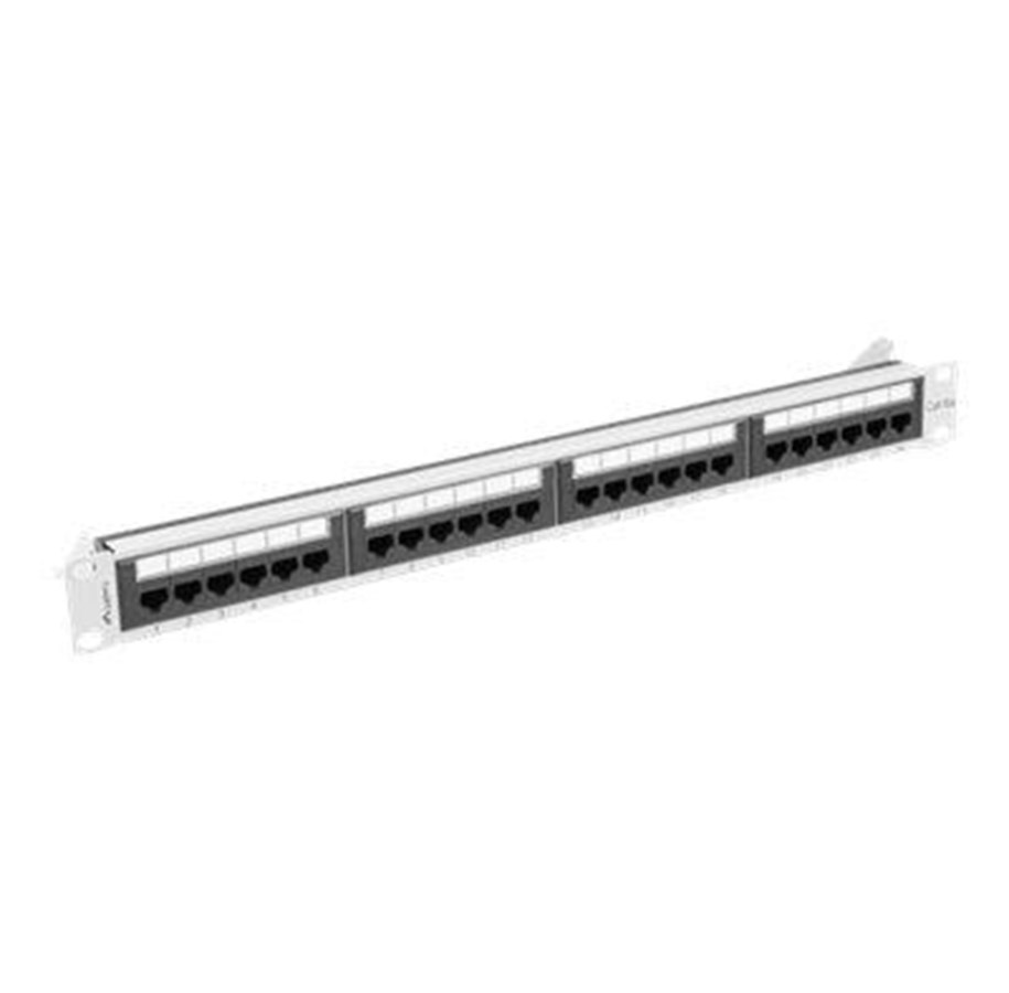 Netzwerkzubehör - Lanberg patch panel 24 port 1U cat.6A UTP grey - PPUA-1024-S