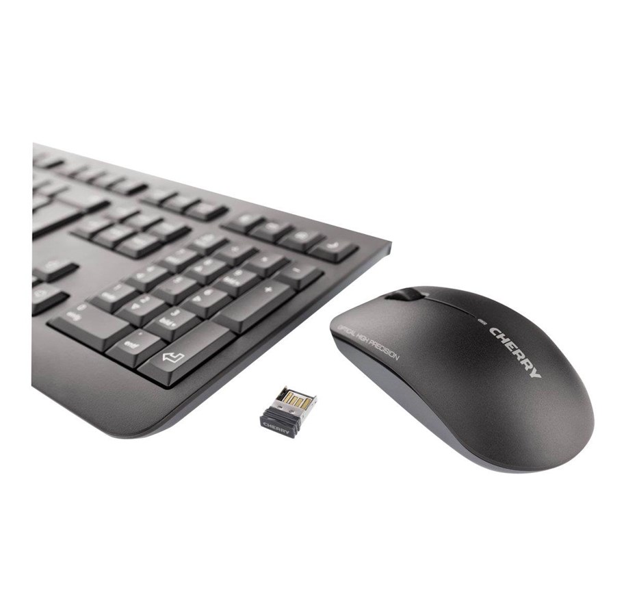 Tastaturen - Cherry DW 3000 - Tastatur & Maus Set - Belgien - Schwarz - JD-0710BE-2