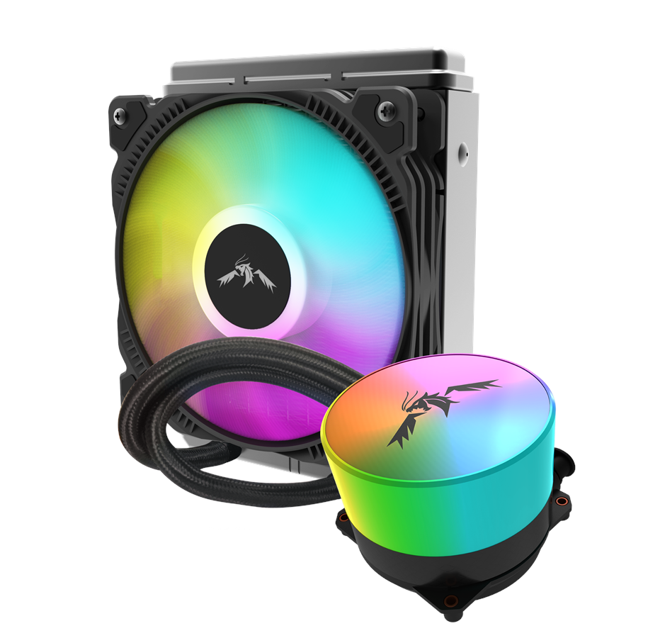 CPU Kühler - DUTZO Kōri Lite RGB 120 - CPU-Wasserkühlung - Max 30 dBA - KORI-LITE-RGB-120