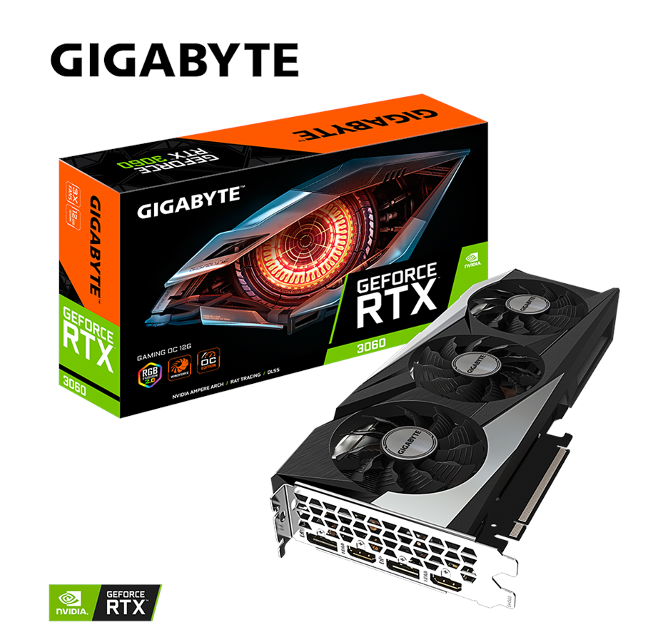 Grafikkarte - GIGABYTE GeForce RTX 3060 GAMING OC - 12GB GDDR6 RAM - Grafikkarte - GV-N3060GAMING OC-12GD