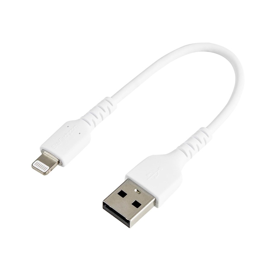 Display Kabel - StarTech.com 15cm Durable USB A to Lightning Cable - RUSBLTMM15CMW