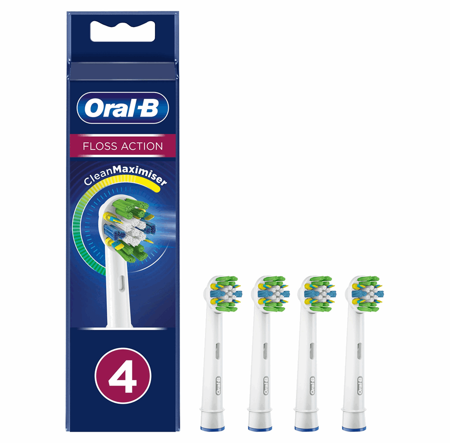 Elektrische Zahnbürsten - Oral-B Bürstenköpfe Floss Action 4 pcs - 4210201324881