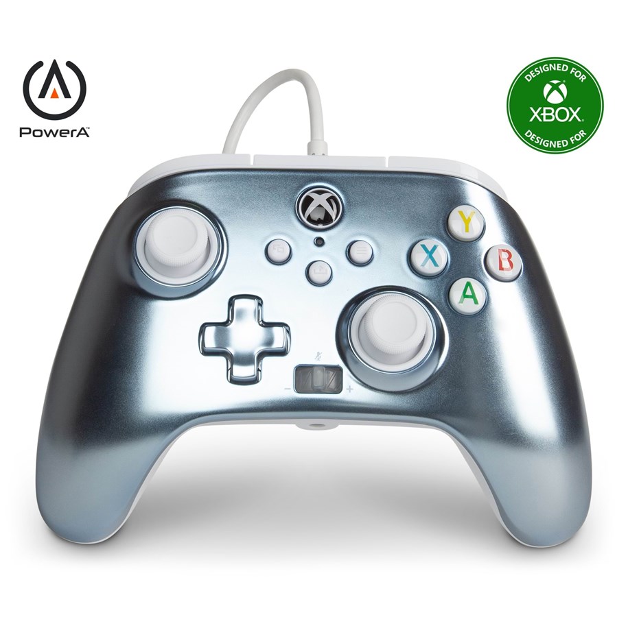 Gaming Zubehör - PowerA Enhanced Wired Controller for Xbox Series X|S - Metallic Ice - Wired Controller - Microsoft Xbox One - 617885023972