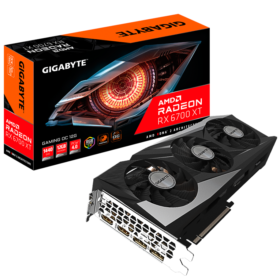Grafikkarte - GIGABYTE Radeon RX 6700 XT GAMING OC - 12GB GDDR6 RAM - Grafikkarte - GV-R67XTGAMING OC-12GD