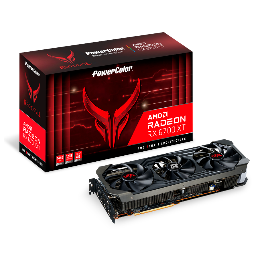 Grafikkarte - PowerColor Radeon RX 6700 XT Red Devil - 12GB GDDR6 RAM - Grafikkarte - AXRX 6700XT 12GBD6-3DHE/OC