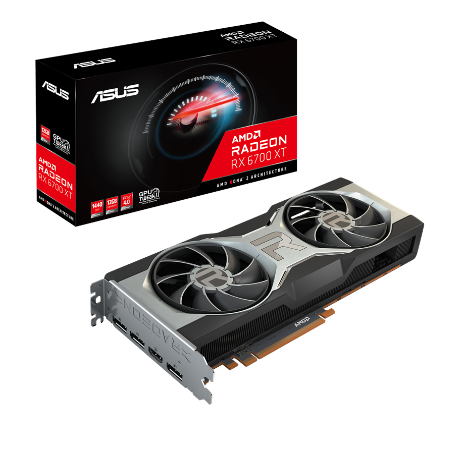 Grafikkarte - ASUS Radeon RX 6700 XT AMD Reference - 12GB GDDR6 RAM - Grafikkarte - 90YV0GR0-U0NA00
