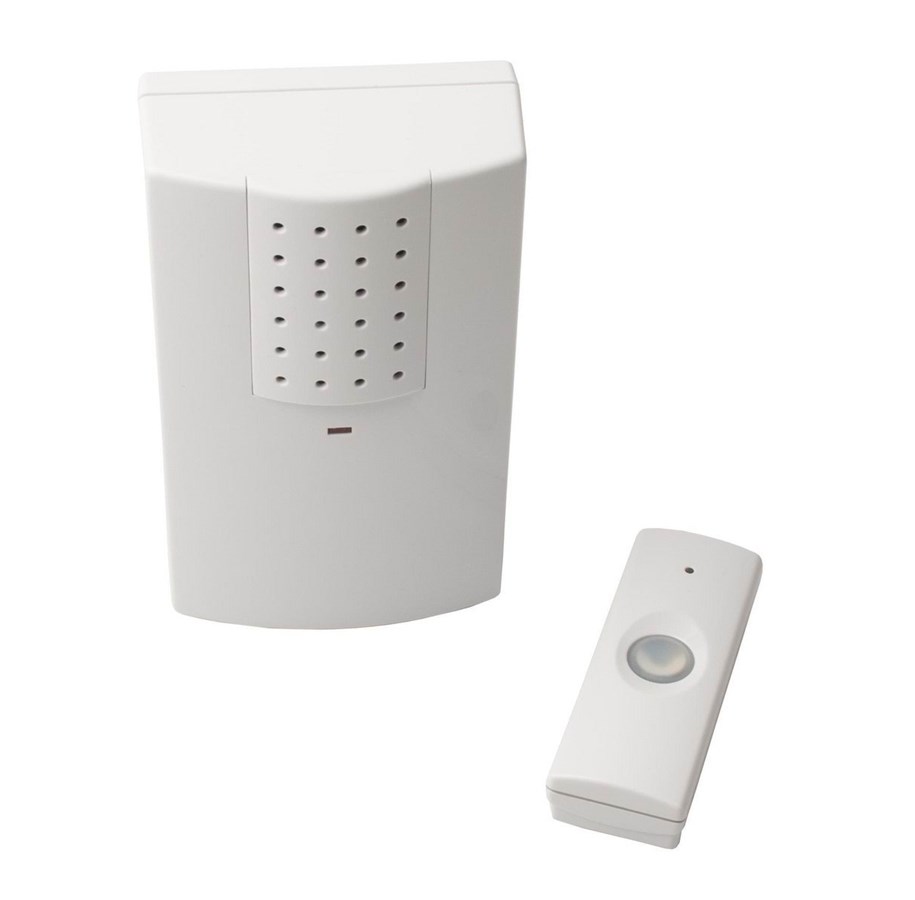 Elektrogeräte - Unite Doorbell kit wireless 1 push button lissabon white - 26-577-1