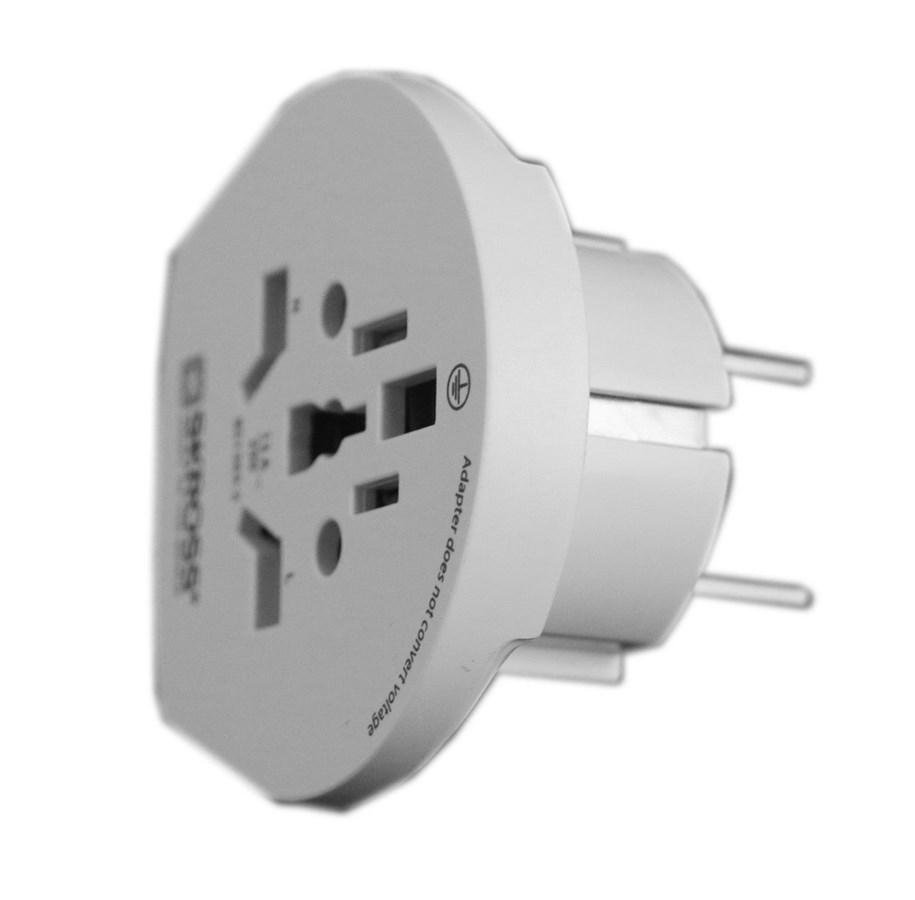 Schaltereinheiten - Elworks Skross traveladapter white (denmark to europe) - 25-099-1
