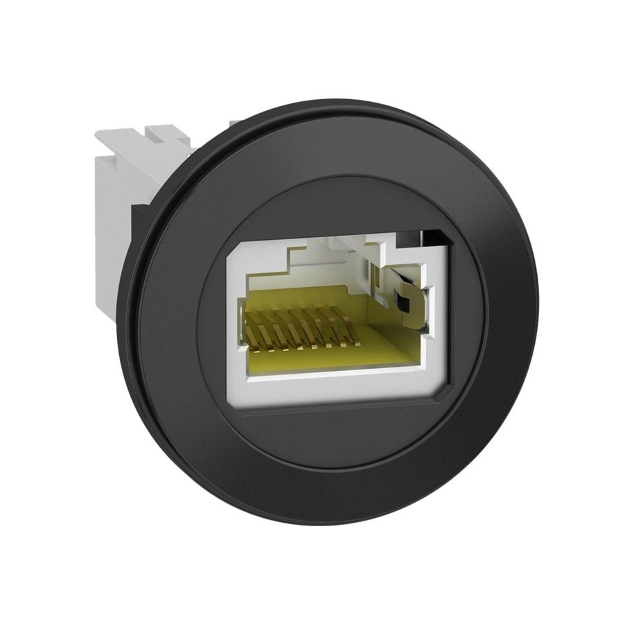 Druckknöpfe und Signalgeräte - Schneider Electric Rj45 port for ø22 mm mounting for ethernet female/female connector on both sides - XB5PRJ45