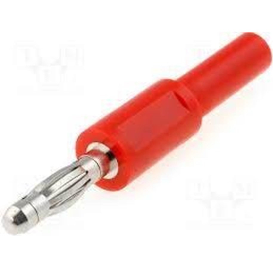 Instrumente - Elma Instruments Banana plug adapter - ada ø4/4mm red 1057 - 5706445321278