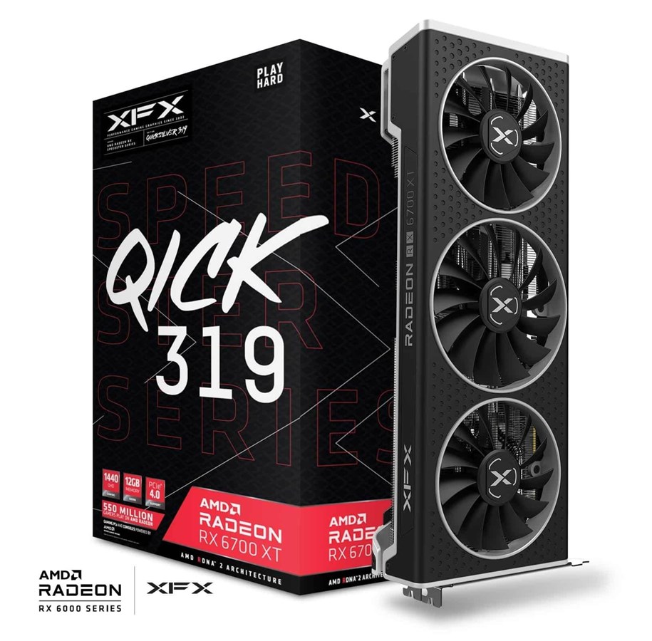 Grafikkarte - XFX Radeon RX 6700 XT Qick 319 Core - 12GB GDDR6 RAM - Grafikkarte - RX-67XTYPBDP