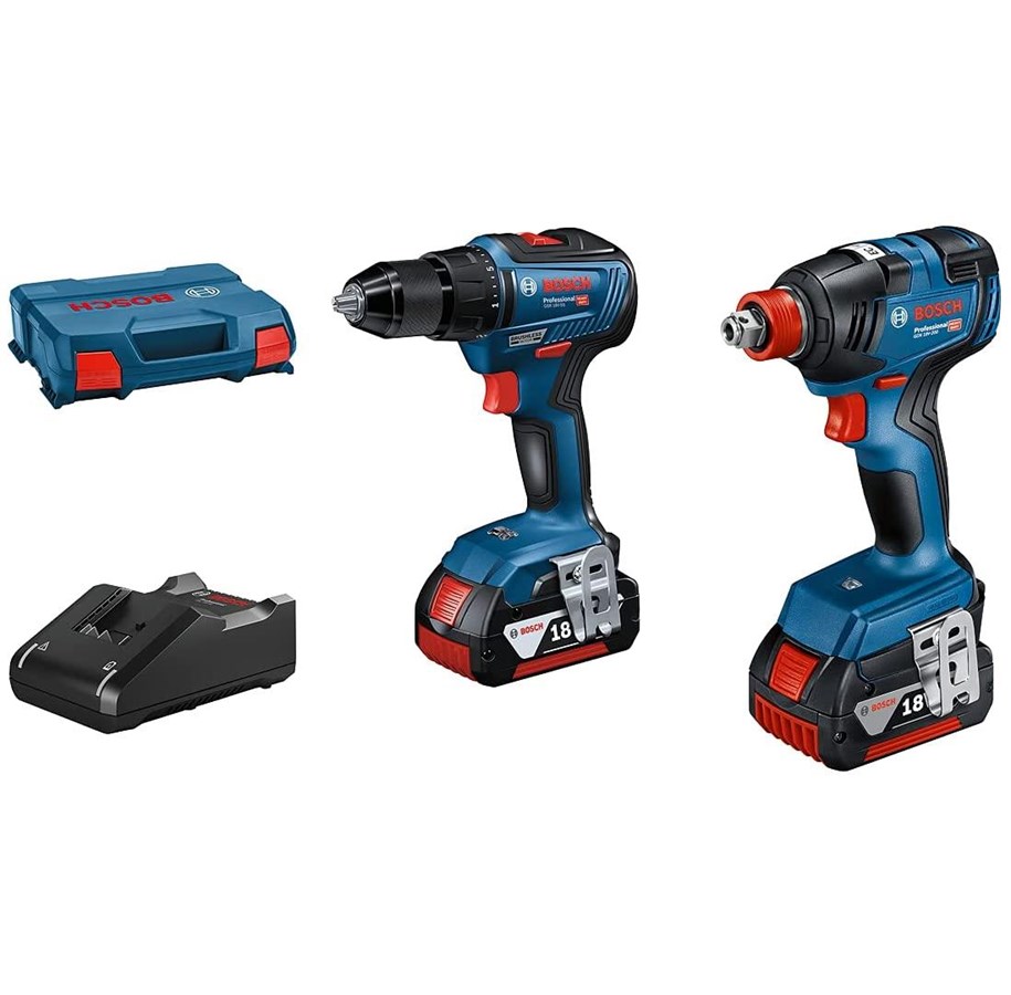Schraub/Bohrmaschinen - Bosch Professional GDX 18V-200 + GSR 18V-55 - 06019J2207