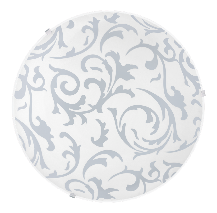 Lampen - EGLO SCALEA 1 Wand- / Deckenleuchte, weiss m.Dekor - 90043