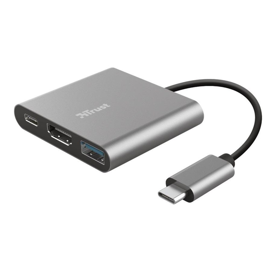 Dockingstationen - Trust Dalyx 3-in-1 Multiport USB-C Adapter - 23772