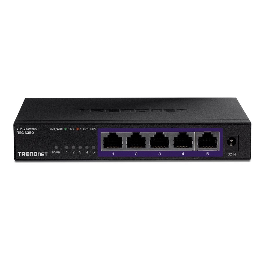 Switches - TRENDnet TEG S350 5-Port Unmanaged 2.5G Switch - TEG-S350