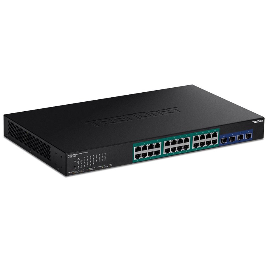 Switches - TRENDnet TPE-30284 28-Port Gigabit Web Smart PoE+ Switch - TPE-30284