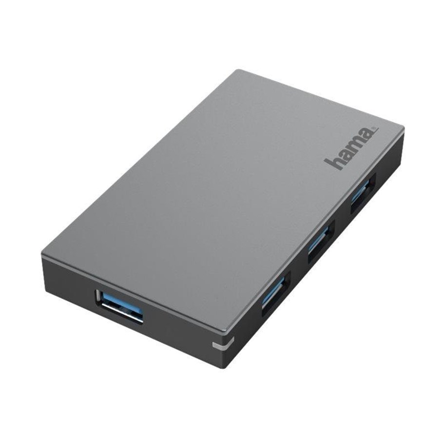 USB-Hubs - Hama - hub - 4 ports USB-Hubs - USB 3.2 - 4 - Grau - 00200115