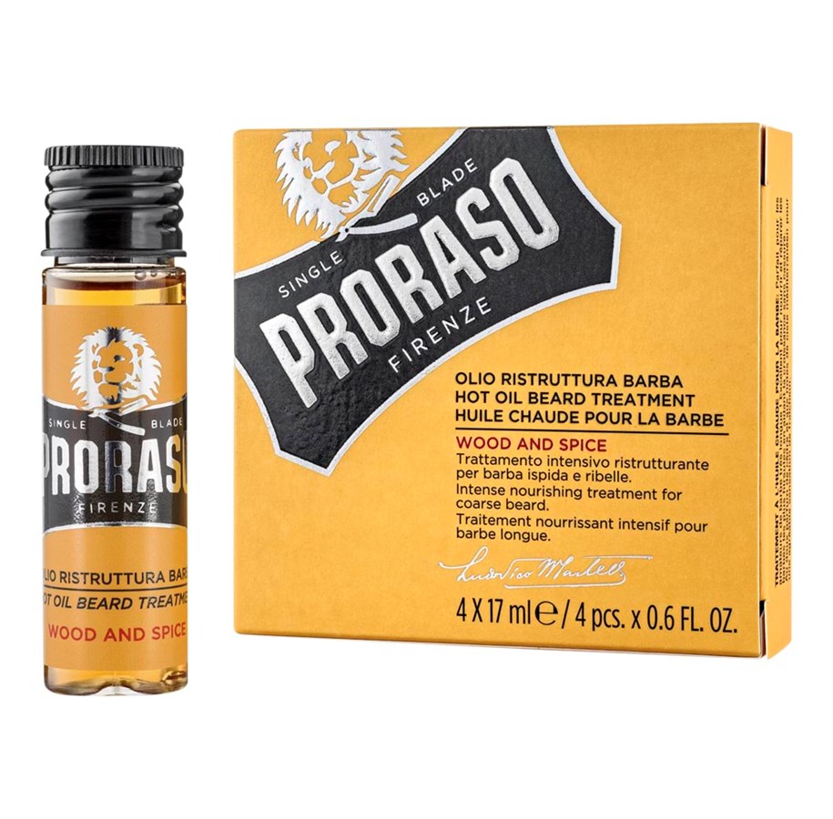Gesichtspflege - PRORASO Warm beard oil Wood & Spice 4x17 ml. - 400790