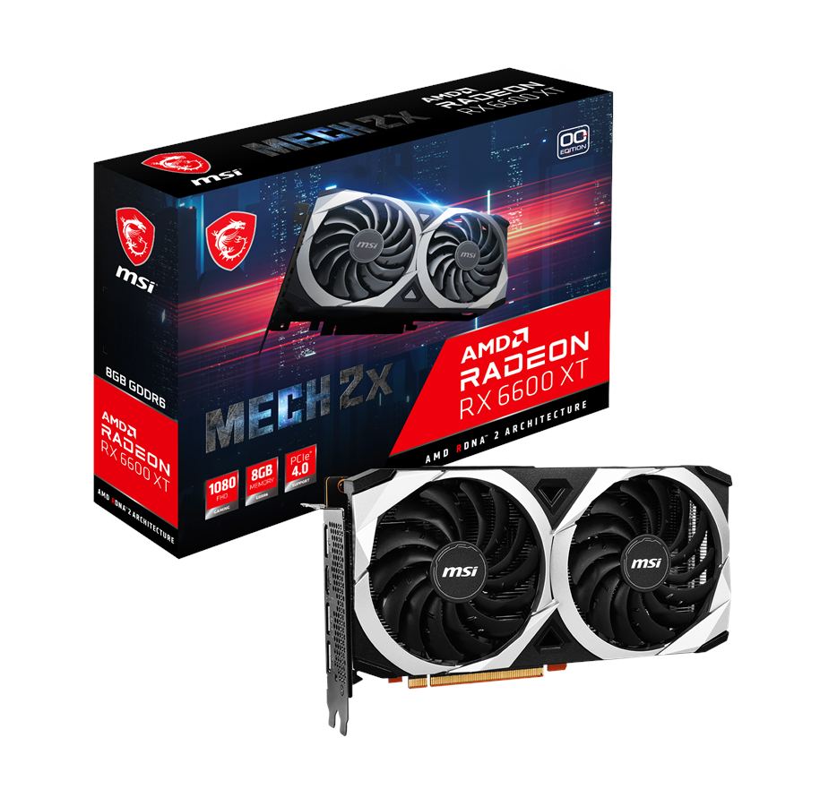 MSI Radeon RX 6600 XT MECH 2X OC 8GB GDDR6 Grafikkarte G nstig