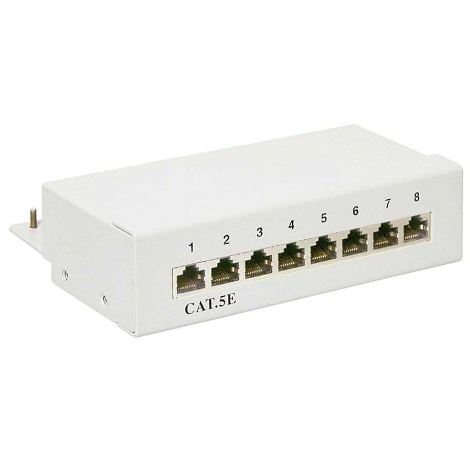 Netzwerk - Kabel - Pro CAT 5e Mini/Desktop Patch Panel 8 Port grey - ST - 4040849688829