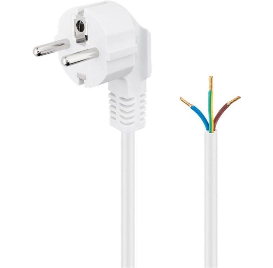 Stromkabel (Extern) - Pro Angle Power cable for confectionery 5 m white - 4040849933134