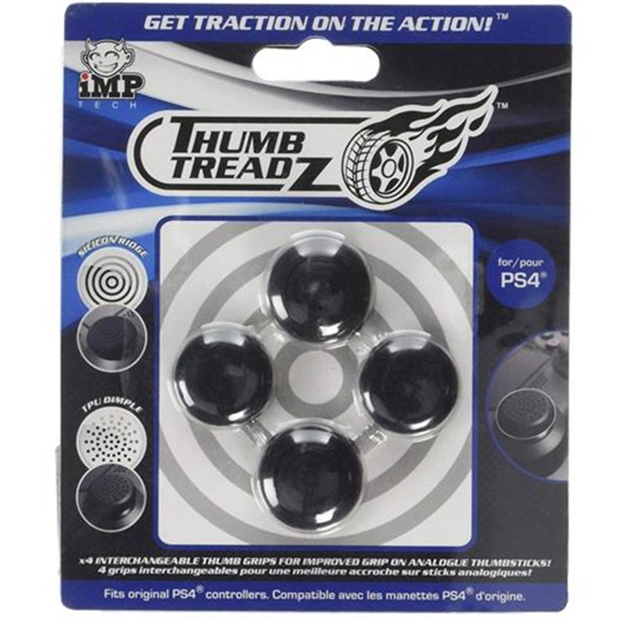 Gaming Zubehör - iMP TECH Trigger Treadz: Thumb Treadz (4 Pack) - Black - Miscellaneous Zubehör für Spielkonsole - Sony PlayStation 4 - 5060176364615