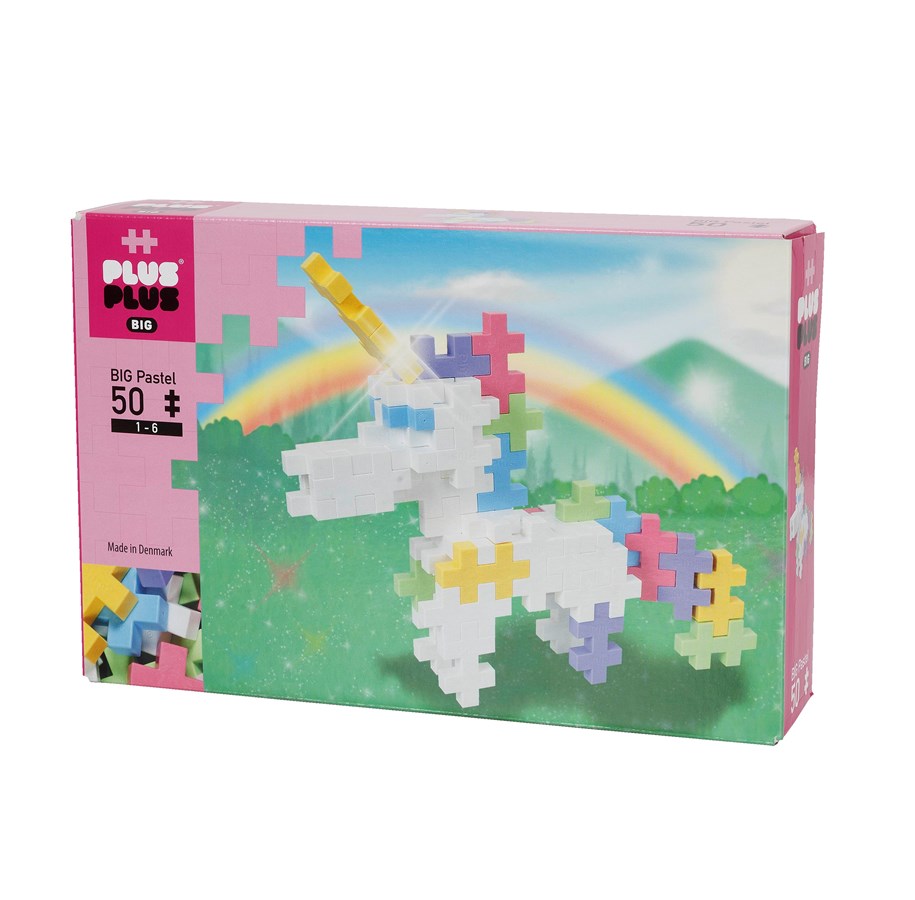 Bausets - Plus-Plus BIG Pastel Unicorn / 50 pcs - 3227