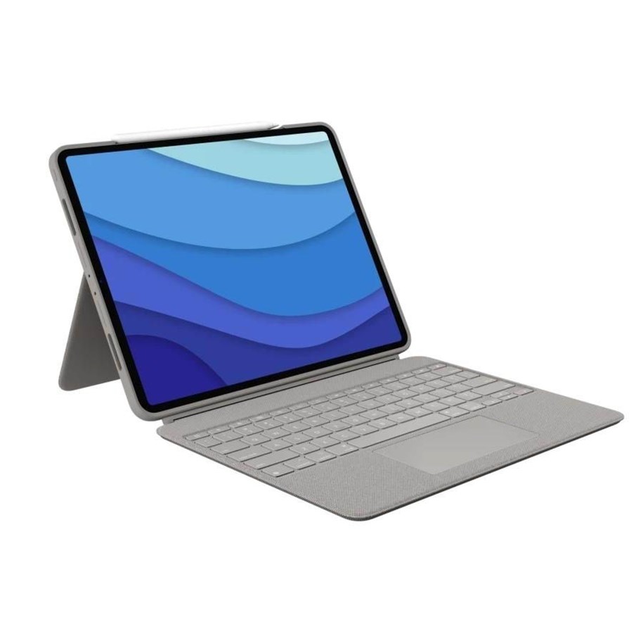 Tastaturen - Logitech Combo Touch - Tastatur & Folio-Set - Universal - Beige - 920-010258