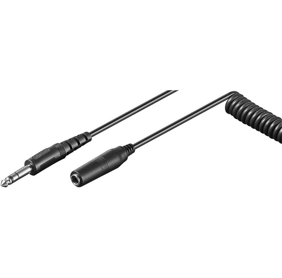 Display Kabel - Pro Headphone extension cable 6.35 mm coiled cable - 4040849500169