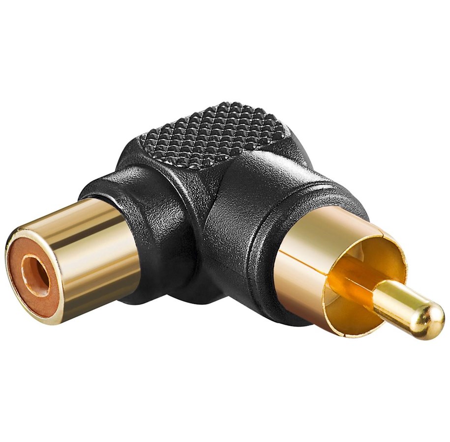 Audio Kabel - Pro RCA adapter 90° black - 4040849116858