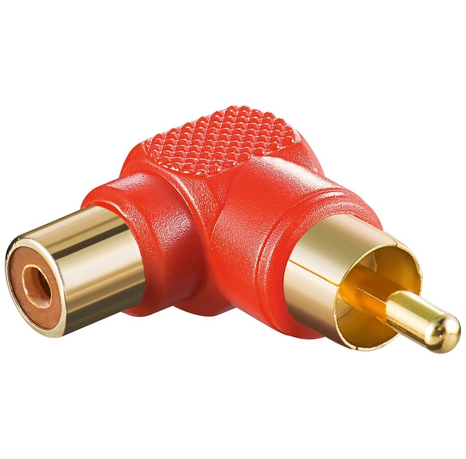 Audio Kabel - Pro RCA adapter 90° red - 4040849116865