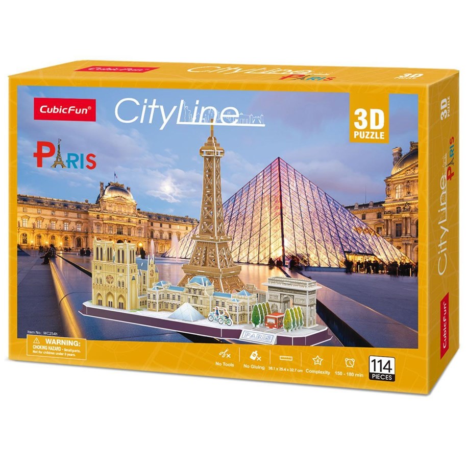 Puzzle - Cubic Fun City Line Paris 3D 114 pcs 3D Puzzle - 200254