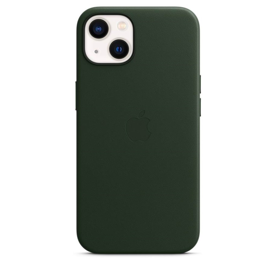 Handys - Cover & Cases - Apple iPhone 13 Leather Case with MagSafe - Sequoia Green - MM173ZM/A
