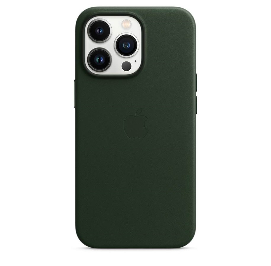 Handys - Cover & Cases - Apple iPhone 13 Pro Leather Case with MagSafe - Sequoia Green - MM1G3ZM/A