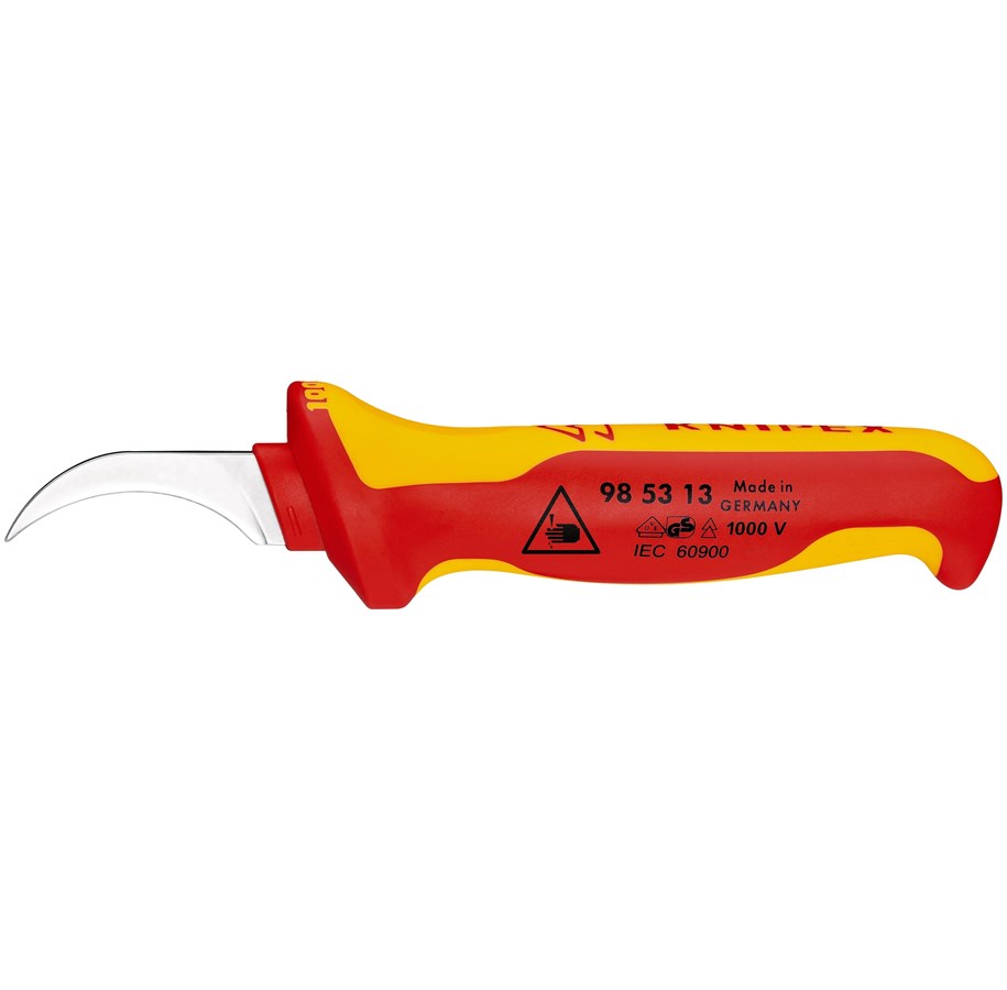 Werkzeuge für elektrische Arbeiten - KNIPEX Abmantelungsmesser, mit Gleitschuh - 98 53 13