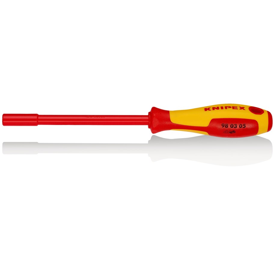 Werkzeuge für elektrische Arbeiten - KNIPEX Steckschlüssel, mit Schraubendreher-Griff - 98 03 05