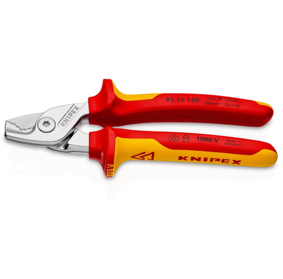 Haus & Garten - KNIPEX StepCut, Kabelscheren mit Stufenschnitt - 95 16 160 SB