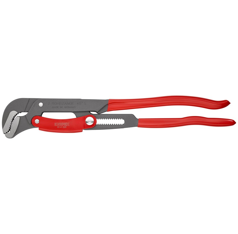 Werkzeuge für Sanitärarbeiten - KNIPEX Rohrzangen S-Maul, mit Schnelleinstellung - 83 61 020