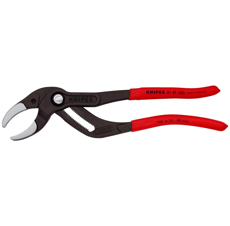 Werkzeuge für Sanitärarbeiten - KNIPEX SpeedGrip®, Siphon- und Connectorenzangen - 81 01 250 SB