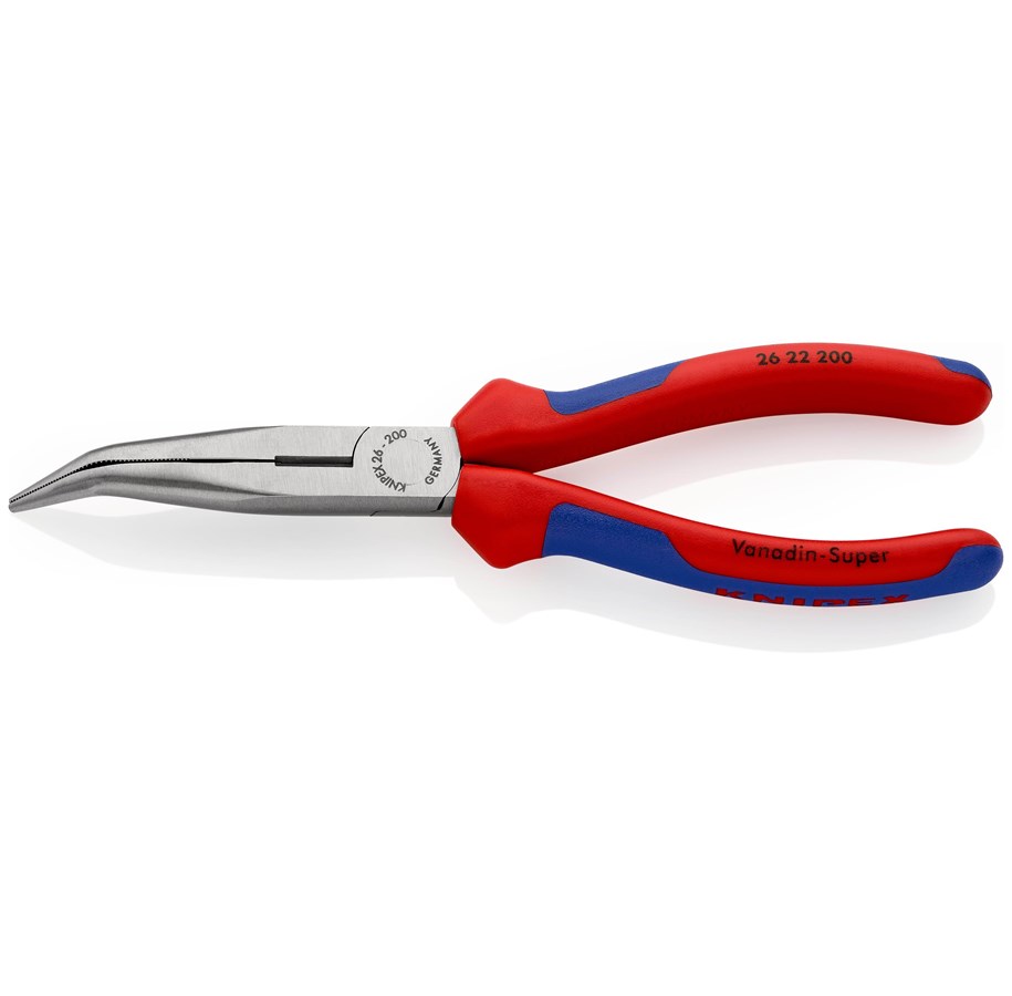 Handwerkzeuge  - KNIPEX Flachrundzangen mit Schneide, (Storchschnabelzangen) - 26 22 200 SB