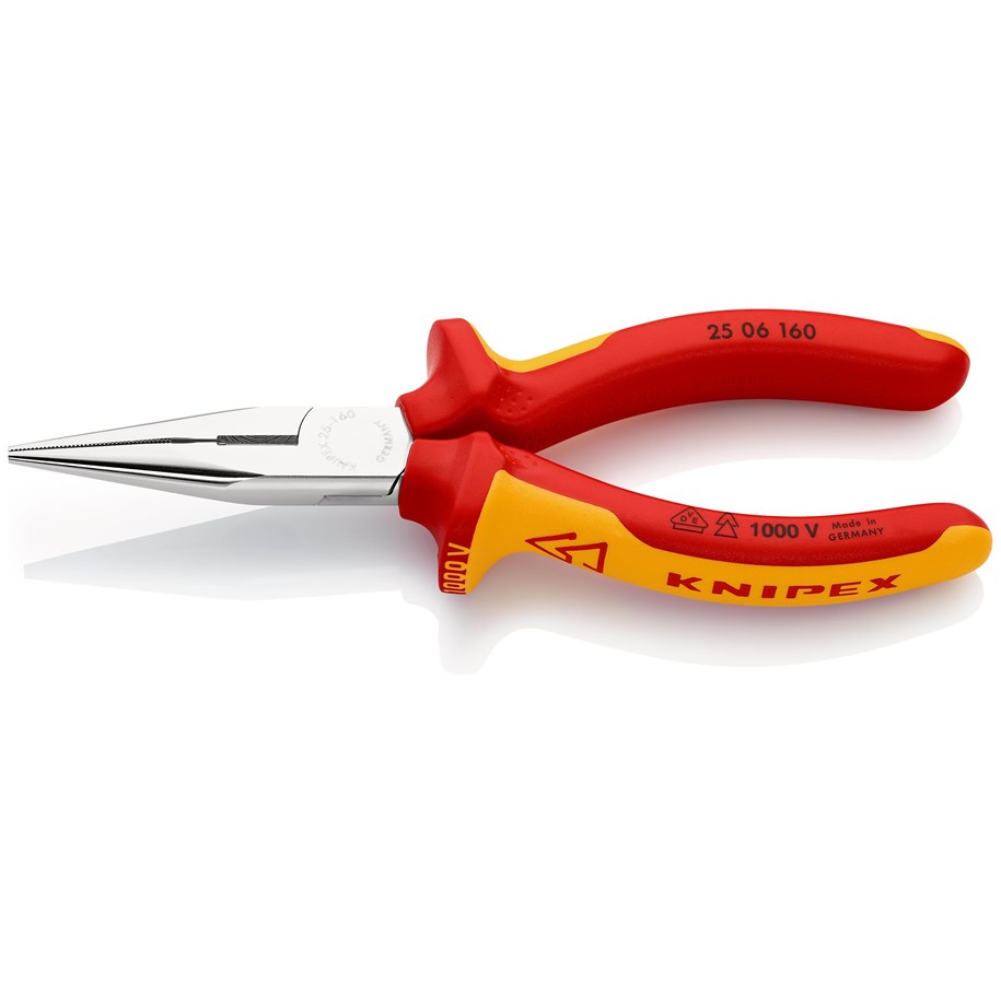 Handwerkzeuge  - KNIPEX Flachrundzangen mit Schneide, (Radiozangen) - 25 06 160