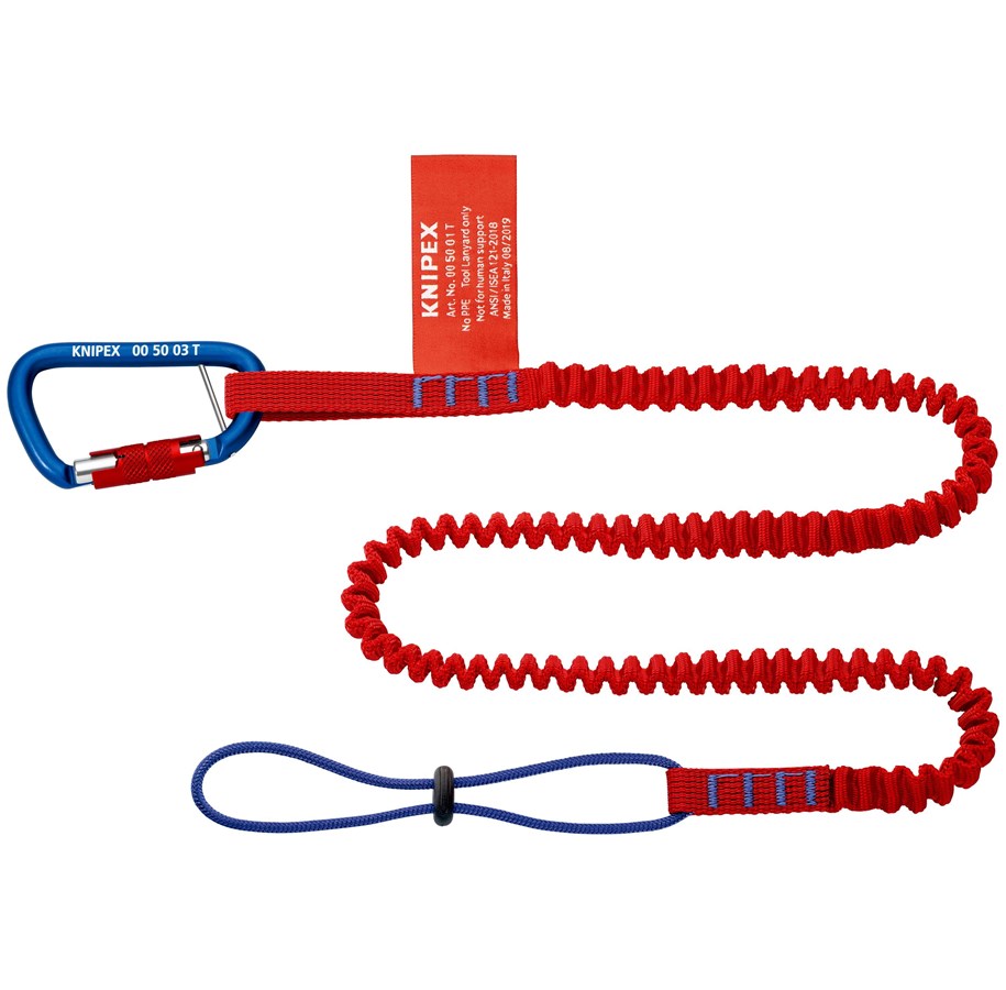 Haus & Garten - KNIPEX Fangleine mit fixiertem Materialkarabiner - 00 50 05 T BK