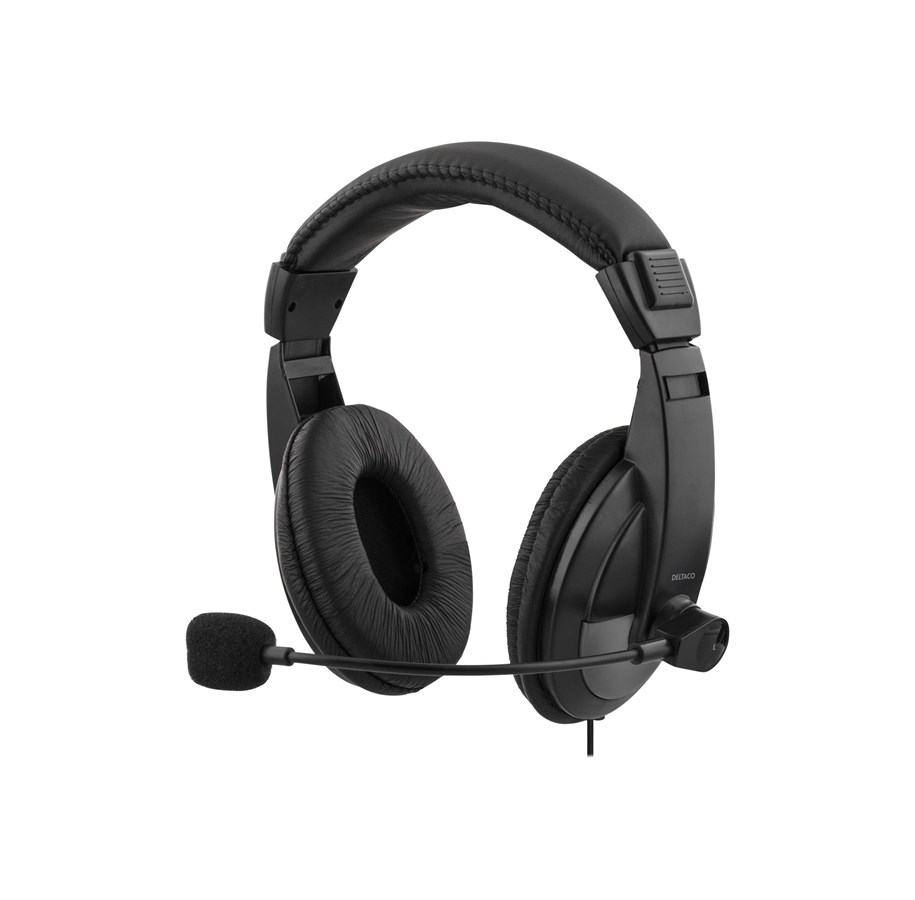 Kopfhörer/Headsets - Deltaco USB stereo headset 40 mm drivers 32 ohm. - HL-57-BULK